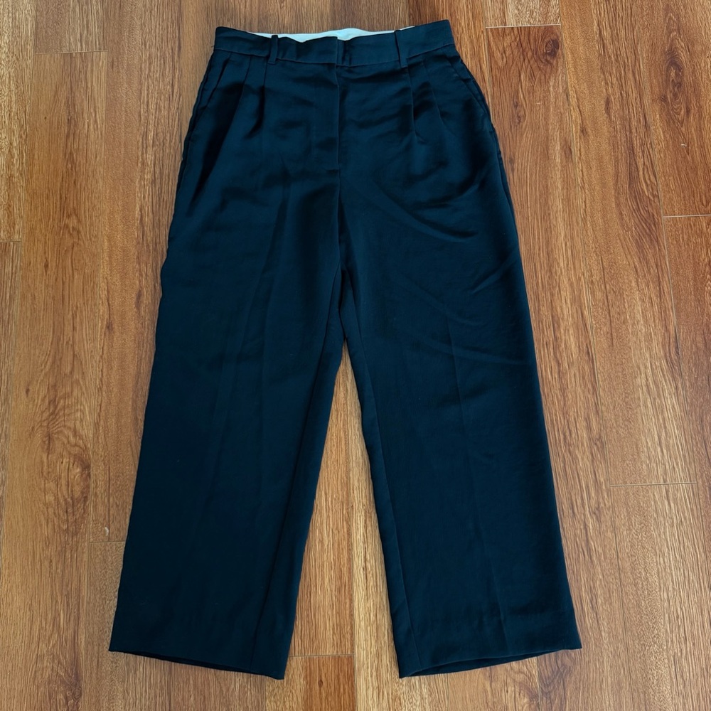 Aritzia Women Wilfred Effortless Pant Black Size 10 Japanese Crepe Pleated